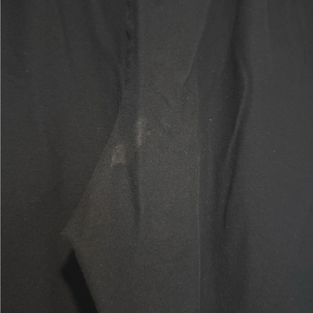 Eileen Fisher Plus Size Washable Stretch Crepe Slim Leg Ankle Pants Black 1X